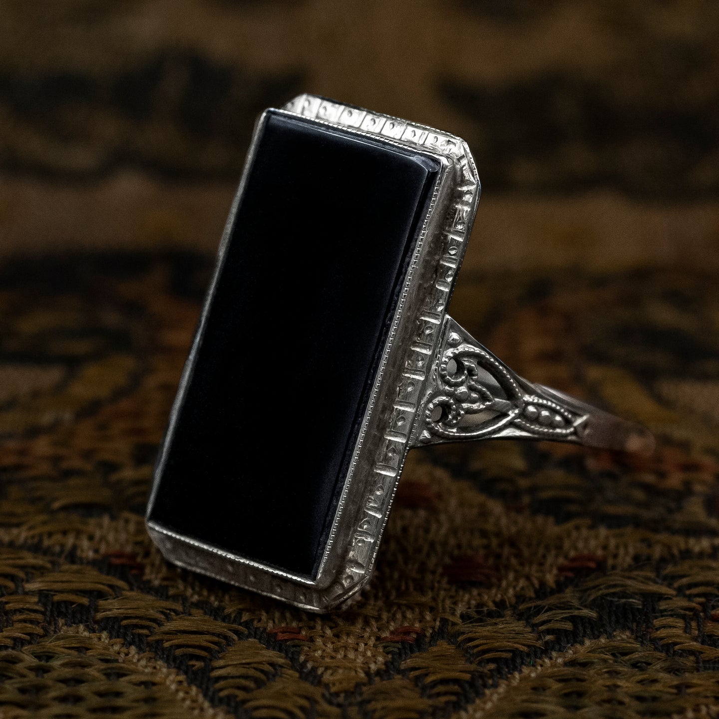Onyx Cocktail Ring c1900