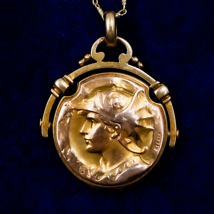 Gold Mercury Locket c1900