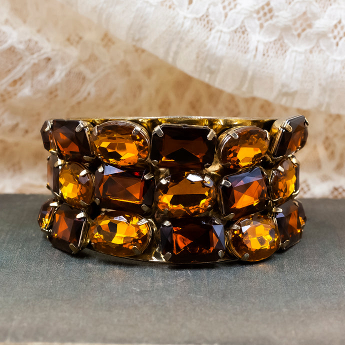 Amber Glass Runway Cuff c1980