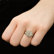 Old Mine Diamond Ellipse Ring c1900