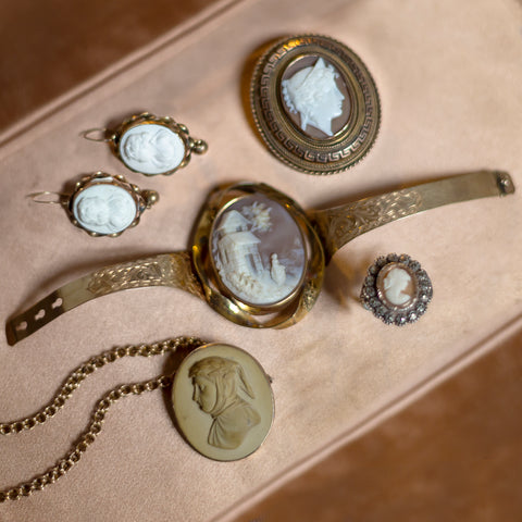 Cameo & Marcasite Ring c1920