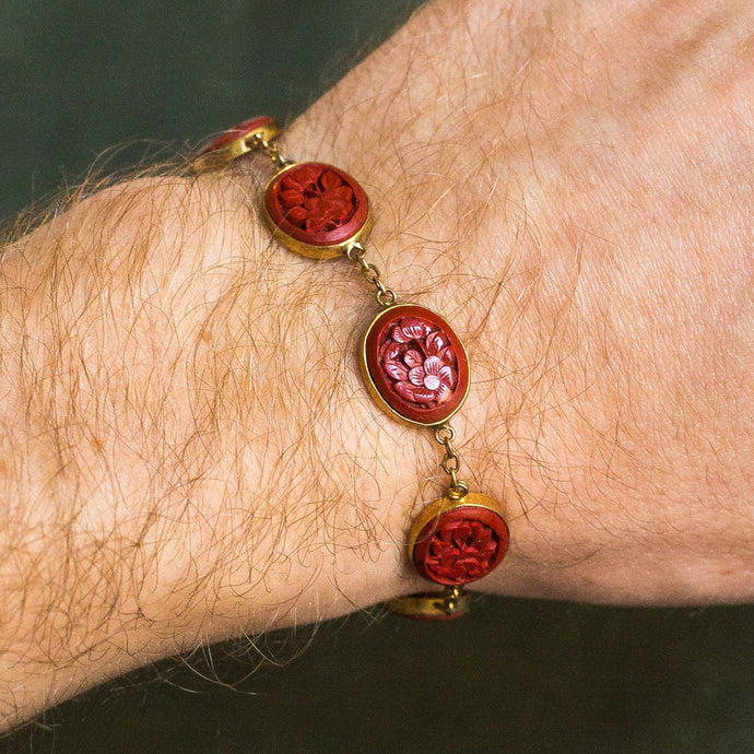 Cinnabar Bracelet c1930