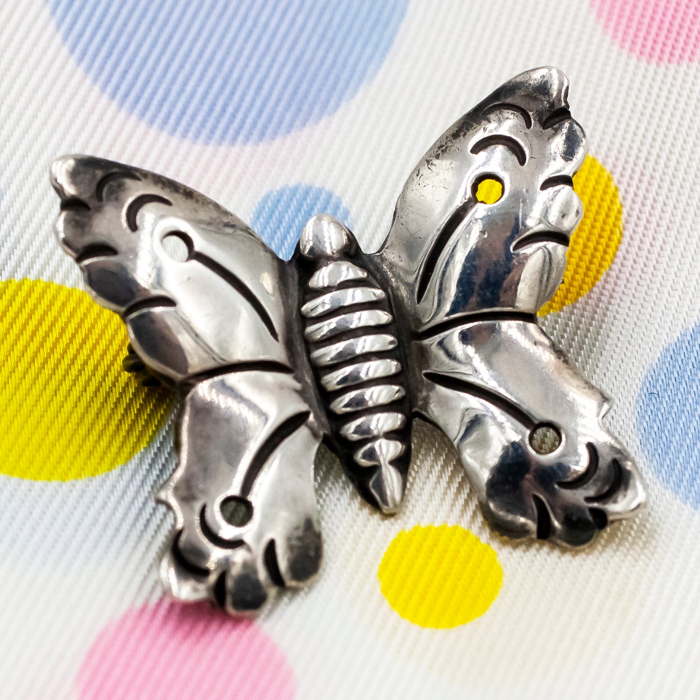 Hector Aguilar Butterfly Pin c1940 – Pippin Vintage Jewelry