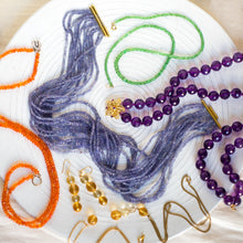 Citrine Bead Drop Earrings