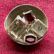 Garnet Filigree Ring c1920