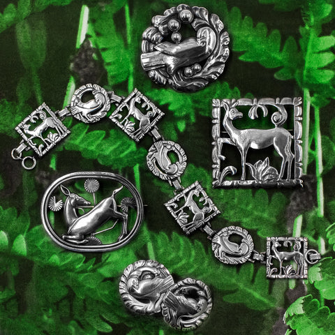 Georg Jensen Doe Brooch c1950