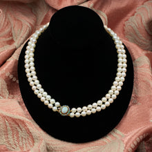 Pearl Necklace with Opal Clasp c1980