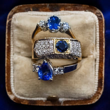 Oval-cut Sapphire & Diamond Ring c1920